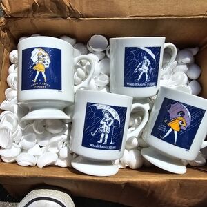 Set of 4 vintage Morton salt mugs